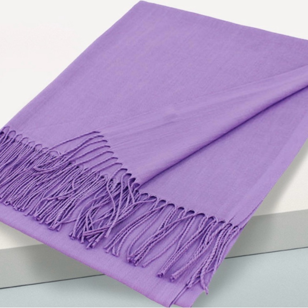 Lavender Fringe Scarf